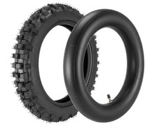 80/100-12 Rear Tire with 3.00-12 Inner Tube for Off Road Dirt Pit Bikes picture