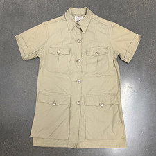 1960s Abercrombie & Fitch Safari Women’s 4 Pocket Button Down Utility Shirt 8 picture