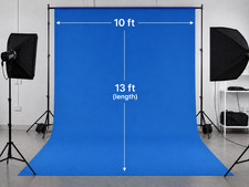 10 x 13 ft Muslin Blue Chromakey Backdrop Photo Studio picture