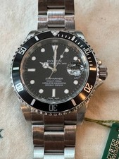 Rolex Submariner 16610 Silver Oyster Bracelet with Black Bezel picture