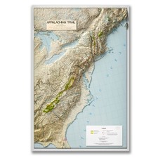 Appalachian Trail Shaded Relief Map Eastern US Hiking Topographic Wall Art picture