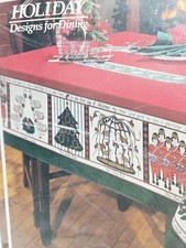 Vintage Sunweave Linen 12 Days of Christmas Tablecloth 52x70 Tablecloth NEW picture