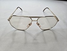 VINTAGE HILTON LONDON EYEWEAR 522 LIGHT GOLD OPTICAL FRAME SIZE 60-13-135 ITALY picture