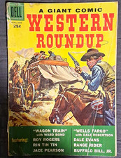 Dell Comics Western Roundup Giant Single Issue Silver Age Wagon Train Roy Rogers picture