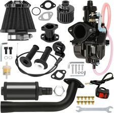 Black VM22 Carburetor Exhaust Muffler Kit For Predator 212cc CT200U Mini Bike picture