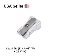1PC 1HoleSilver Metal Single Hole Graphite Pencil Sharpener For Students Writing picture