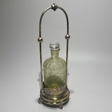 Antique Wilcox Silver Plate Co. Footed Victorian Castor & Vaseline Glass Cruet  picture