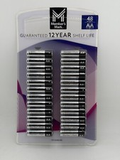 (2) Member's Mark Alkaline AA Batteries (48 Pack EA) TOTAL 96 Batteries 2035 picture