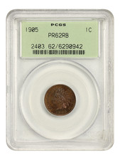 1905 1C PCGS PR62RB (OGH) - Indian Cent - Popular Proof Indian picture
