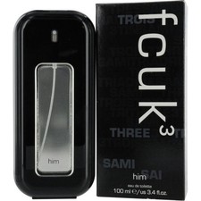 FCUK 3 HIM by French Connection cologne EDT 3.3 / 3.4 oz New in Box picture