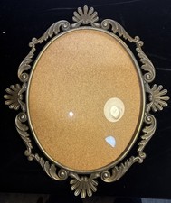 Vintage Ornate Frame 15” By 13” Convex Bubble Glass Hollywood Regency Baroque picture