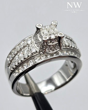 3CTW Moissanite Baguette Ring 925 Sterling Silver VVS1 D Color Iced New picture