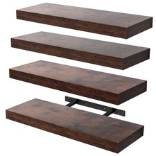 4 Pack Floating Shelves for Wall (15.75Inch) Wall-Mounted Shelves with Brackets picture