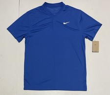 DH0838-480 Nike Court Size Medium Dri-Fit Victory Blade Polo Golf Shirt Blue NWT picture