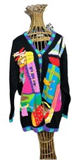 Storybook Knits VTG Cardigan Sweater 1X  2X NWT Black Limited Edition Teacher picture