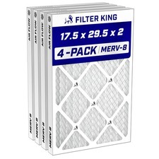 Filter King 17.5x29.5x2 Air Filter MERV 8, AC Furnace Filters (4-Pack) picture