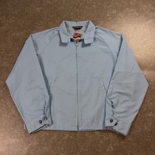 Vintage SPORTSMASTER Full Zip Harrington Jacket Mens L Blue Made in USA picture