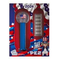 New 2024 PAMP Suisse PEZ 4th of July 6 X 5 gram .9999 Fine Silver Bar Dispenser picture
