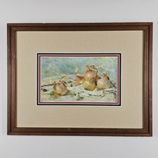 ART - Vintage Pierre Auguste Renoir Print - Onions - 18.5x14.5 Framed Art Print picture