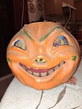 vintage rare paper mache jack o lantern picture