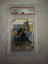 ANDROID 16 2025 DBS FUSION WORLD MANGA BOOSTER 01 SB01-002 ALTERNATE ART PSA 10 picture