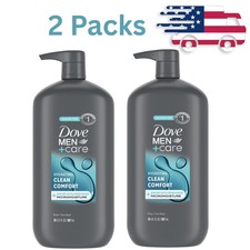 Dove Men+Care Body Wash & Face Wash for Men Clean Comfort, 30 oz -  2 PACK picture