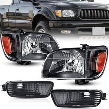 Pair Headlights For 2001-2004 Toyota Tacoma Corner Signal Lights Bumper Lamp picture