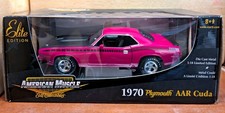 Ertl American Muscle Elite 1970 Plymouth AAR Cuda 1:18 Diecast Pink NIB picture