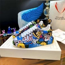 New Men's Alexander McQueen Oversized Graffiti Print Sneakers picture