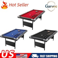 Folding Pool Table 7FT Portable Billiards Set Height Adjustable Full Accessories picture