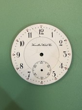 Antique Hamilton Watch Co 16s Double Sunk Enamel Dial Red 5-Min 42.7mm picture