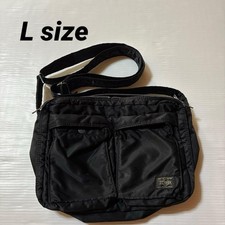 PORTER Yoshida TANKER 2-Layer Shoulder Bag L Black Made in Japan Authentic picture