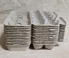 13 NEW Paper Egg Cartons Dozen 12-Count Blank Bulk Poultry Hobby Farm Craft Seed picture