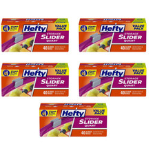 Hefty Slider Storage Bags, Quart Size, 4pk 5boxes (200 total) picture