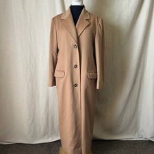 Vintage Cinzia Rocca Camel Wool Coat Made in Italy Sz M Long Maxi Overcoat AS IS picture