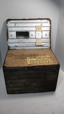 Antique Vintage Metal 6 Dozen Egg Carrier Crate Cardboard Inserts. picture