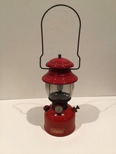 Vintage 1952 Coleman Model 200A Red Gas Single Mantle Camping Lantern Works 8/52 picture