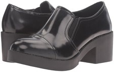 Bella Marie Camila-5 Women's Almond Toe Stacked Heel Patent Loafer Oxford Shoes picture