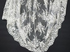 Vintage Solstiss French Lace Ecru Floral 3+ Yards Couture Bridal 407638 picture