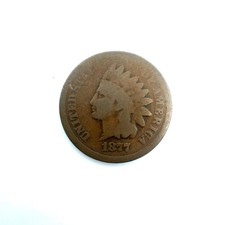 1877 1c Indian Head Cent Key Date Better Details 1 Cent Rare Scarce Raw Coin picture