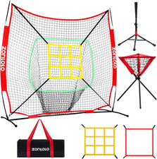 Red Portatil Beisbol Softbol 6x6Ft con Marco Fuerte Tee Caddy y 2 Zonas Strike picture