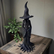 2026 Cracker Barrel Tree Witch Statue Halloween Decor Gift New in Box ~ 20cm picture