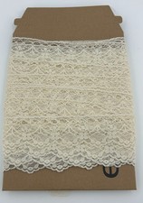 Cream Lace Trim Fabric Scalloped Edge Decorative Craft Sewing 14 Yards picture