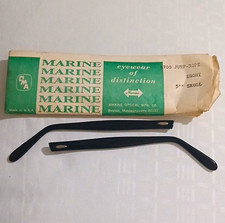 Marine Jump-Rope MPN 2700 Vintage Black Plastic Full Rim Skull 15mm Bridge picture