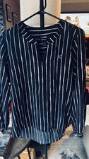 chase apparel lands end, blue and white stripes picture