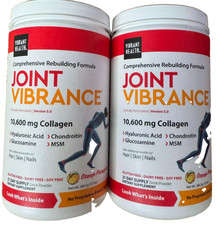 LOT OF 2 Vibrant Health Joint Vibrance 10,600 mg Colla Orange Pineapple 13.7oz picture