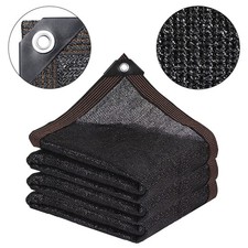 90% Black Sunblock Shade Cloth Taped Edge with Grommets UV Resistant Shade Net picture