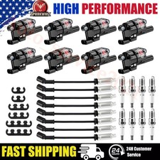 High Performance Ignition Coil+Spark Plug+Wire For Chevy GMC 5.3L 6.2L V8 UF414 picture