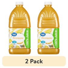 Great Value 100% Pineapple Juice – 64 fl oz Bottles (2-Pack)  picture
