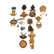 Antique Grouping of Eleven BPOE Collectible Elks Lodge Pins picture